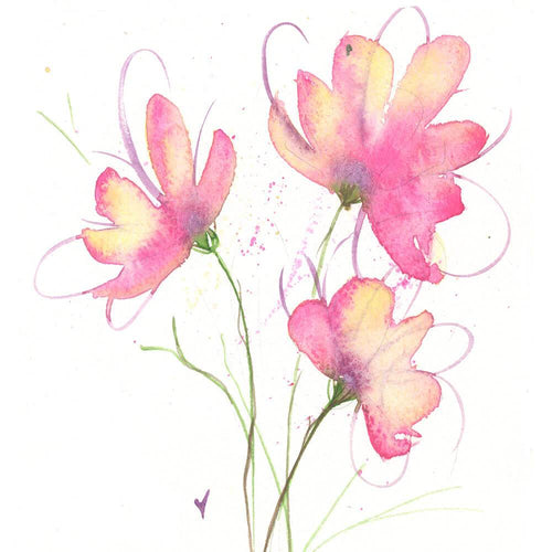 Three Pink Flowers