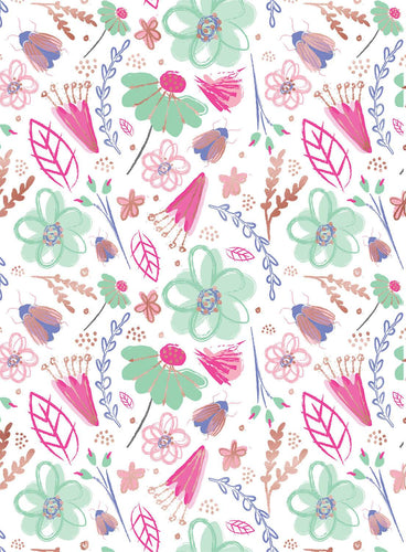 Bright Floral Congrats Wrapping Paper
